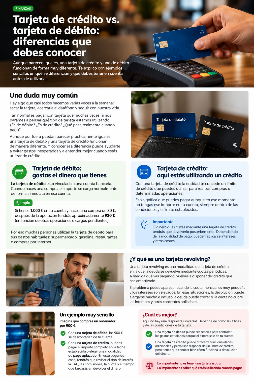 Tarjeta de crédito vs. tarjeta de débito: diferencias que debes conocer