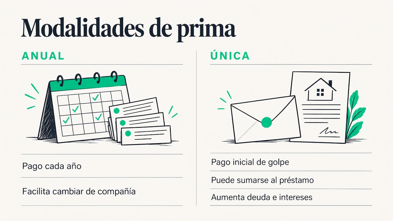 Comparación entre prima anual y prima única