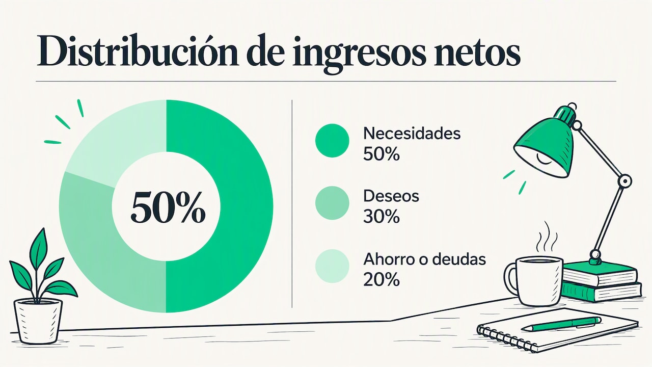 Proporciones de la regla financiera 50 30 20